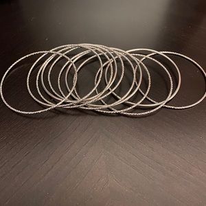Silver bangle bracelet